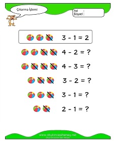 Çıkarma İşlemi Çalışma Sayfaları
